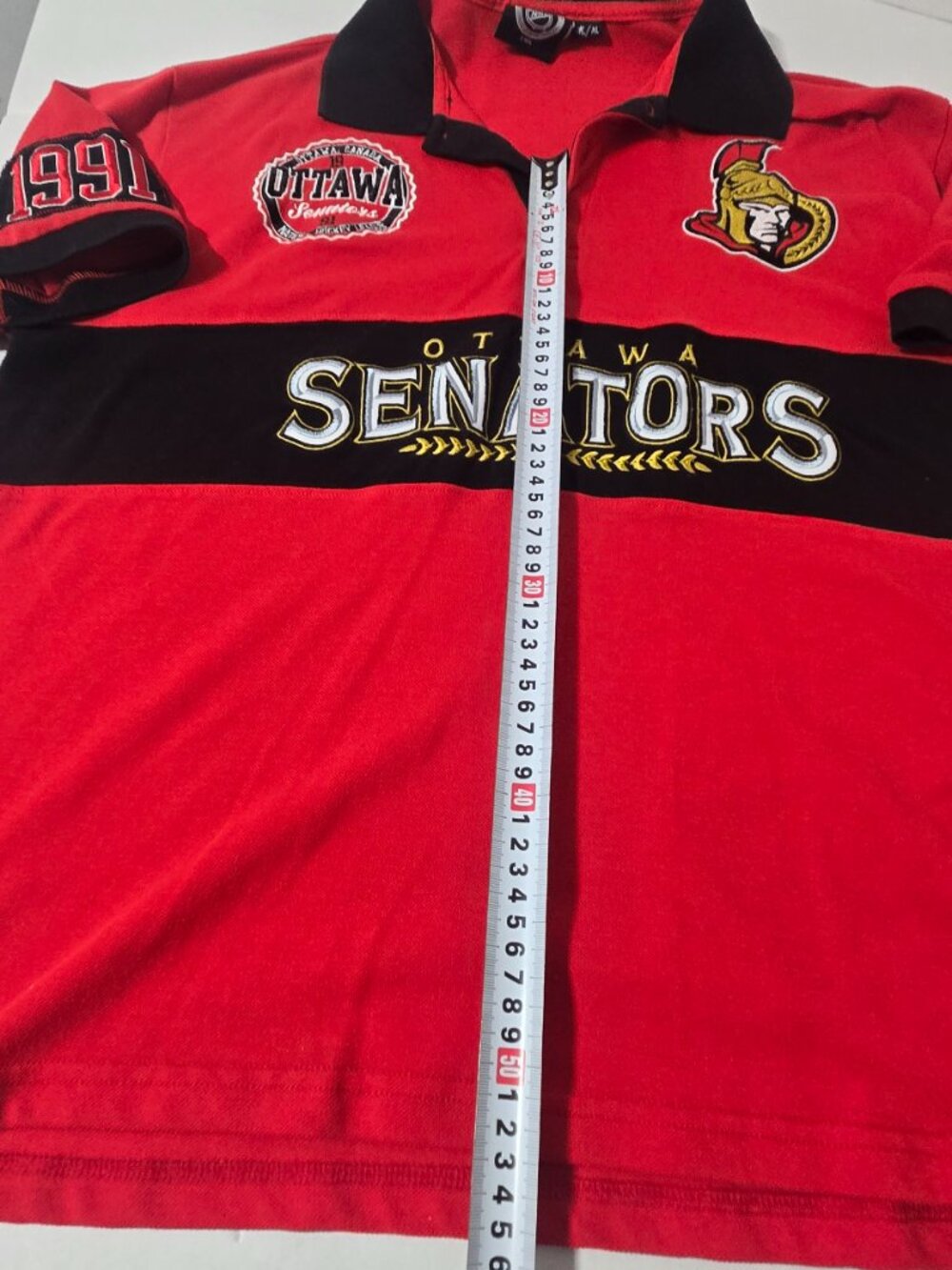 Ottawa Senators NHL Official Licensed Embroidered Polo Shirt Red Black Men's XL - Picture 3 of 13